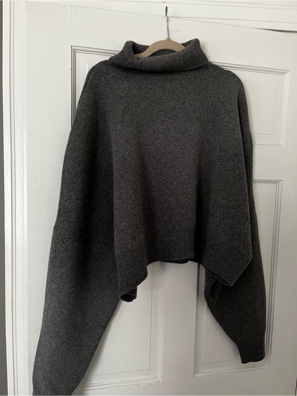 RAEY Roll Neck Wool Cropped Cocoon Jumper